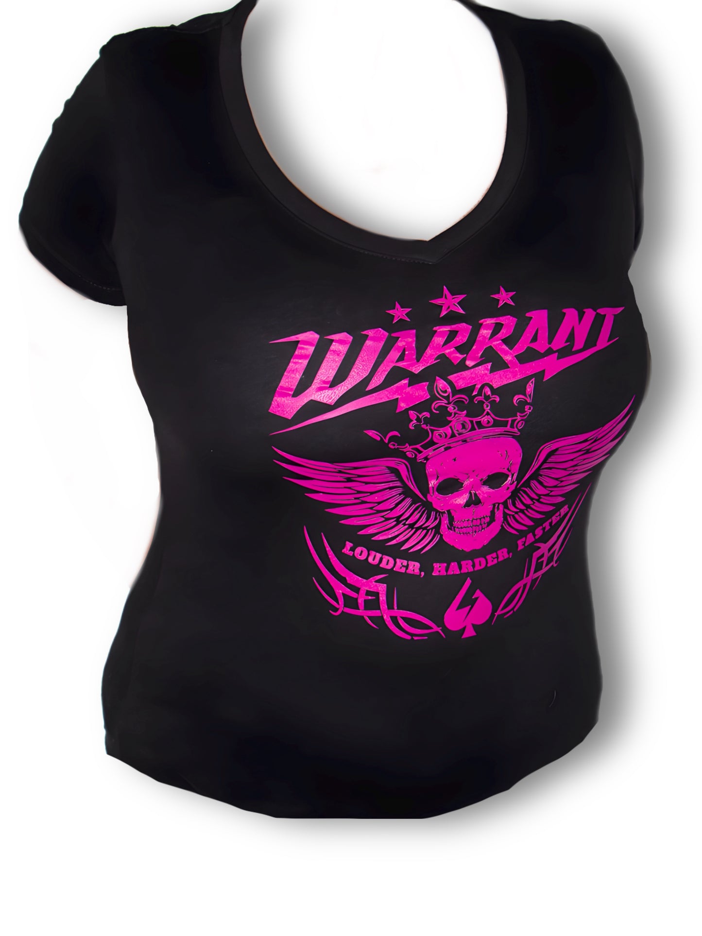 Pink Louder Harder Faster "Crowned Chaos" Women's V-neck