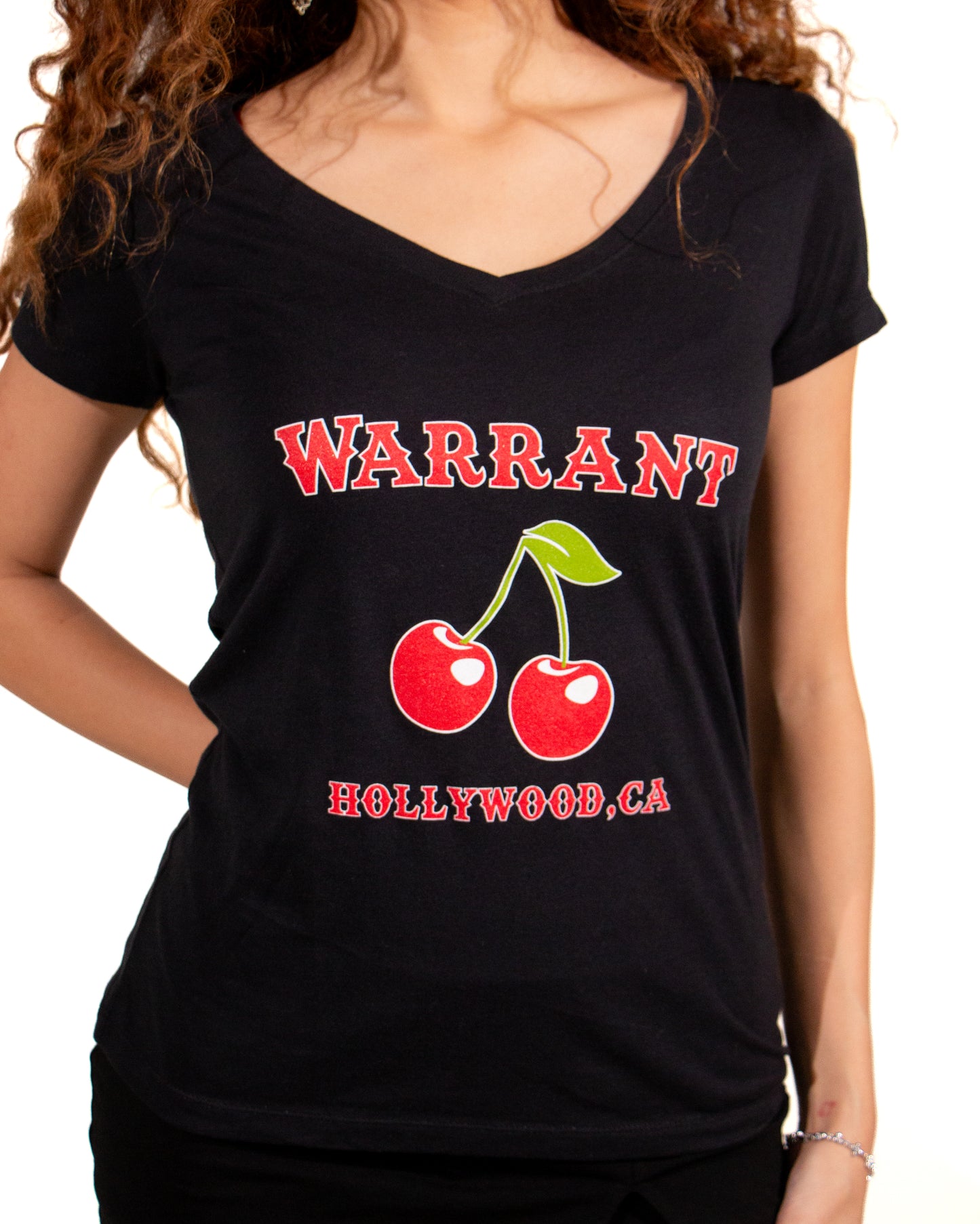Hollywood Cherry Women's V-neck top