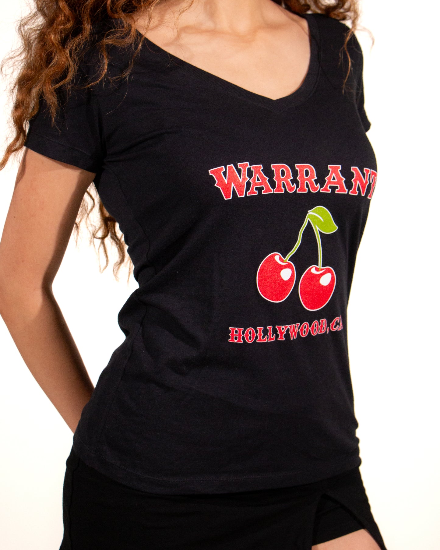 Hollywood Cherry Women's V-neck top