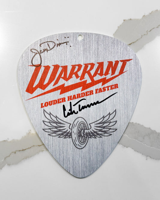 Signed "Road Warrior" Guitar Pick Plaque