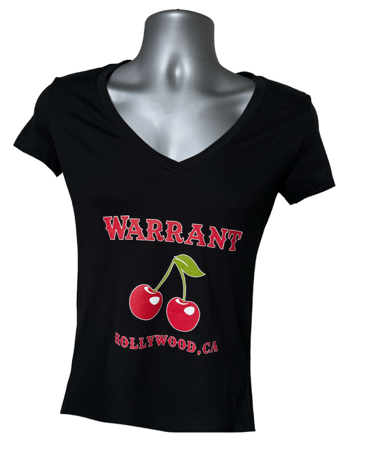 Hollywood Cherry Women's V-neck top